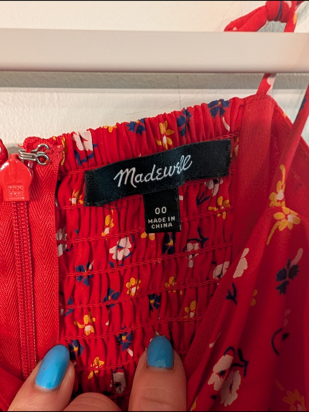 Madewell Rust Floral Wide-Leg Jumpsuit - Picture 6 of 6